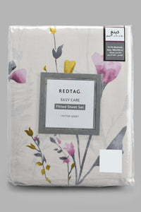 Redtag-Pink-Floral-Printed-Fitted-Sheet-(King-Size)-Fitted-Sheets-Home-Bedroom-