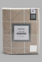 Load image into Gallery viewer, Redtag-Beige-Check-Printed-Fitted-Sheet-(King-Size)-Fitted-Sheets-Home-Bedroom-
