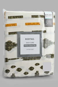 Redtag-Multi-Colour-Geometric-Printed-Fitted-Sheet-(Super-King-Size)-Fitted-Sheets-Home-Bedroom-