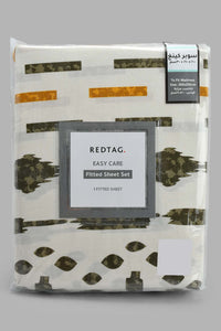 Redtag-Multi-Colour-Geometric-Printed-Fitted-Sheet-(Super-King-Size)-Fitted-Sheets-Home-Bedroom-
