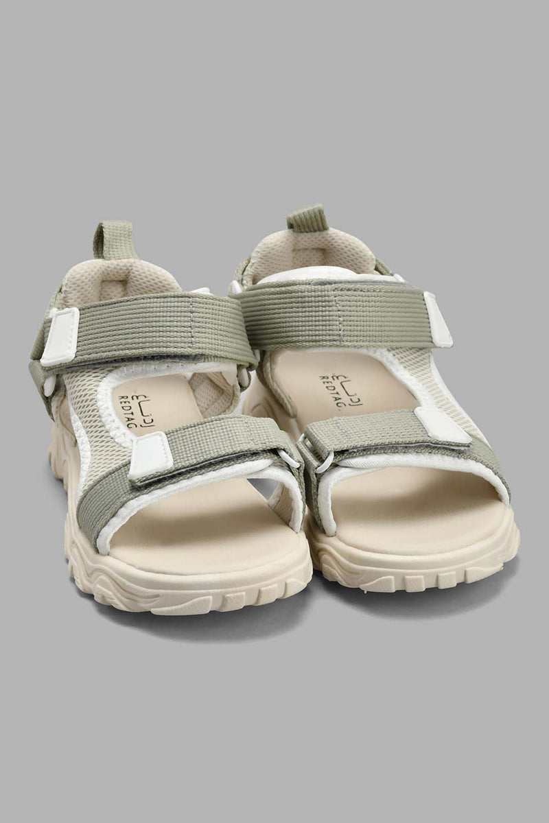 Redtag-Light-Grey-Trekker-Sandal-Sandals-Senior-Boys-5 to 14 Years