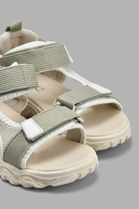 Redtag-Light-Grey-Trekker-Sandal-Sandals-Senior-Boys-5 to 14 Years