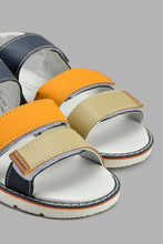 Load image into Gallery viewer, Redtag-Navy-Colour-Block-Comfort-Sandal-Sandals-Senior-Boys-5 to 14 Years
