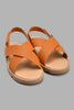 Redtag-Brown-Criss-Cross-Comfort-Sandal-Sandals-Senior-Boys-5 to 14 Years