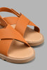 Redtag-Brown-Criss-Cross-Comfort-Sandal-Sandals-Senior-Boys-5 to 14 Years