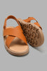 Redtag-Brown-Criss-Cross-Comfort-Sandal-Sandals-Senior-Boys-5 to 14 Years