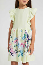 تنزيل الصورة على معرض الصور، Redtag-Yellow-Textured-Printed-Dress-Dresses-Girls-2 to 8 Years
