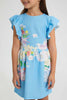 Redtag-Assorted-Textured-Printed-Dress-Dresses-Girls-2 to 8 Years