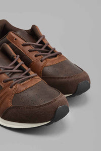 Redtag-Brown-Colour-Block-Sneaker-Sneakers-Senior-Boys-5 to 14 Years