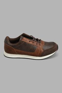 Redtag-Brown-Colour-Block-Sneaker-Sneakers-Senior-Boys-5 to 14 Years