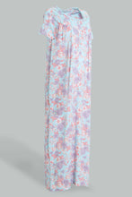 Load image into Gallery viewer, Redtag-Blue-Floral-Printed-Nightgown-Nightgowns-Women&#39;s-
