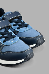 Redtag-Navy-Colour-Block-Sneaker-BSR-Trainers,-Colour:Navy,-Filter:Boys-Footwear-(5-to-14-Yrs),-New-In,-New-In-BSR-FOO,-Non-Sale,-S22A,-Section:Kidswear-Senior-Boys-5 to 14 Years