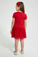 تنزيل الصورة على معرض الصور، Redtag-Assorted-Textured-Dress-Dresses-Girls-2 to 8 Years

