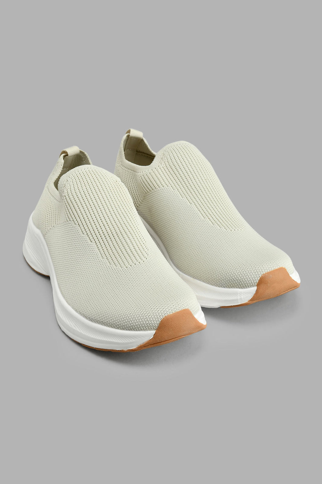 Redtag-Beige-Knit-Slip-On-BSR-Trainers,-Colour:Beige,-Filter:Boys-Footwear-(5-to-14-Yrs),-New-In,-New-In-BSR-FOO,-Non-Sale,-S22A,-Section:Kidswear-Senior-Boys-5 to 14 Years