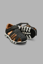 Load image into Gallery viewer, Redtag-Black-Fisherman-Sandal-BSR-Casual-Sandals,-Colour:Black,-Filter:Boys-Footwear-(5-to-14-Yrs),-New-In,-New-In-BSR-FOO,-Non-Sale,-S22A,-Section:Kidswear-Senior-Boys-5 to 14 Years
