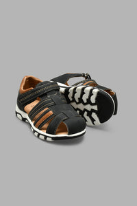 Redtag-Black-Fisherman-Sandal-BSR-Casual-Sandals,-Colour:Black,-Filter:Boys-Footwear-(5-to-14-Yrs),-New-In,-New-In-BSR-FOO,-Non-Sale,-S22A,-Section:Kidswear-Senior-Boys-5 to 14 Years