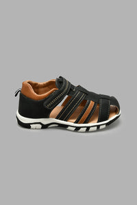 Redtag-Black-Fisherman-Sandal-BSR-Casual-Sandals,-Colour:Black,-Filter:Boys-Footwear-(5-to-14-Yrs),-New-In,-New-In-BSR-FOO,-Non-Sale,-S22A,-Section:Kidswear-Senior-Boys-5 to 14 Years