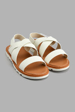 Load image into Gallery viewer, Redtag-White-Strappy-Comfort-Sandal-BSR-Casual-Sandals,-Colour:White,-Filter:Boys-Footwear-(5-to-14-Yrs),-New-In,-New-In-BSR-FOO,-Non-Sale,-S22A,-Section:Kidswear-Senior-Boys-5 to 14 Years
