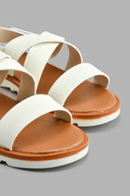 Load image into Gallery viewer, Redtag-White-Strappy-Comfort-Sandal-BSR-Casual-Sandals,-Colour:White,-Filter:Boys-Footwear-(5-to-14-Yrs),-New-In,-New-In-BSR-FOO,-Non-Sale,-S22A,-Section:Kidswear-Senior-Boys-5 to 14 Years
