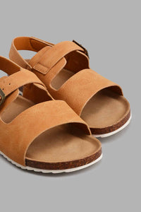 Redtag-Mustard-Cork-Sandal-Cork-Senior-Boys-5 to 14 Years