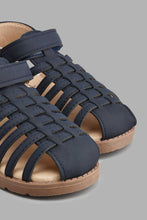 Load image into Gallery viewer, Redtag-Navy-Fisherman-Sandal-Fisherman-Senior-Boys-5 to 14 Years
