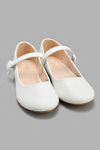 Load image into Gallery viewer, Redtag-White-Glitter-Heels-Ballerina-Ballerinas-Senior-Girls-5 to 14 Years
