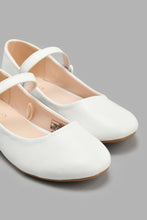 Load image into Gallery viewer, Redtag-White-Glitter-Heels-Ballerina-Ballerinas-Senior-Girls-5 to 14 Years
