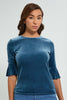Redtag-Blue-Velour-Top-Tops-Women's-0