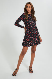 Redtag-Printed-Skater-Dress-Dresses-Women's-0