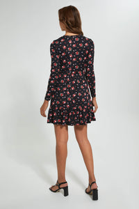 Redtag-Printed-Skater-Dress-Dresses-Women's-0