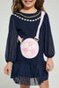 Redtag-Navy-Dobby-Mesh-Bottom-Dress-Dresses-Girls-2 to 8 Years