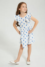تنزيل الصورة على معرض الصور، Redtag-Blue-Printed-Dress-Colour:Blue,-Filter:Girls-(2-to-8-Yrs),-Girls-Dresses,-New-In,-New-In-GIR,-Non-Sale,-S22B,-Section:Kidswear-Girls-2 to 8 Years
