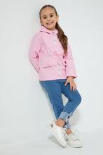 تنزيل الصورة على معرض الصور، Redtag-Pink-Zip-Through-Hooded-Jaqcket-Jackets-Girls-2 to 8 Years
