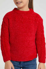 تنزيل الصورة على معرض الصور، Redtag-Red-Drop-Shoulder-Pullover-Pullovers-Girls-2 to 8 Years
