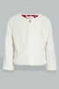 Redtag-Cream-Fur-Crew-Neck-Jacket-Jackets-Girls-2 to 8 Years