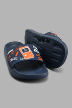 Load image into Gallery viewer, Redtag-Navy-Gamepad-Slide-BSR-Flip-Flops,-Colour:Navy,-Filter:Boys-Footwear-(5-to-14-Yrs),-New-In,-New-In-BSR-FOO,-Non-Sale,-S22A,-Section:Kidswear-Senior-Boys-5 to 14 Years
