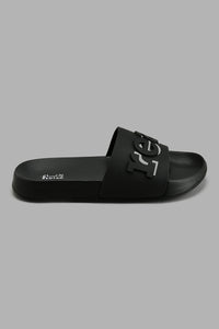 Redtag-Black-Slogan-Embossed-Slide-BSR-Flip-Flops,-Colour:Black,-Filter:Boys-Footwear-(5-to-14-Yrs),-New-In,-New-In-BSR-FOO,-Non-Sale,-S22A,-Section:Kidswear-Senior-Boys-5 to 14 Years