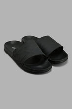 Load image into Gallery viewer, Redtag-Black-Geometric-Slide-BSR-Flip-Flops,-Colour:Black,-Filter:Boys-Footwear-(5-to-14-Yrs),-New-In,-New-In-BSR-FOO,-Non-Sale,-S22A,-Section:Kidswear-Senior-Boys-5 to 14 Years
