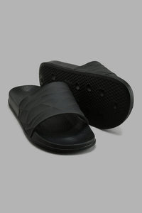 Redtag-Black-Geometric-Slide-BSR-Flip-Flops,-Colour:Black,-Filter:Boys-Footwear-(5-to-14-Yrs),-New-In,-New-In-BSR-FOO,-Non-Sale,-S22A,-Section:Kidswear-Senior-Boys-5 to 14 Years