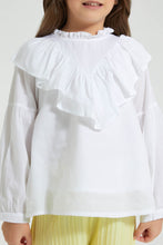 Load image into Gallery viewer, Redtag-White-Textured-Blouse-Colour:White,-Filter:Girls-(2-to-8-Yrs),-Girls-Blouses,-New-In,-New-In-GIR,-Non-Sale,-S22A,-Section:Kidswear-Girls-2 to 8 Years
