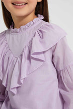 Load image into Gallery viewer, Redtag-Lilac-Textured-Blouse-Blouses-Girls-2 to 8 Years
