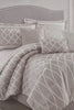 Grey And Beige Jacquard 7-Piece Comforter Set (King Size)