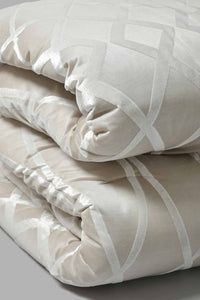 Redtag-Beige/Grey-Jacquard-7-Piece-Comforter-Set-
(King-Size)-Comforters-Home-Bedroom-