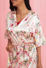 Load image into Gallery viewer, Redtag-Off-White-Floral-Printed-Robe-Chemises-Women&#39;s-
