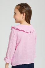 Load image into Gallery viewer, Redtag-Pink-Textured-Blouse-Colour:Pink,-Filter:Girls-(2-to-8-Yrs),-Girls-Blouses,-New-In,-New-In-GIR,-Non-Sale,-S22A,-Section:Kidswear-Girls-2 to 8 Years
