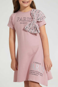 Redtag-Assorted-3D-Bow-Dress-Colour:Assorted,-Filter:Girls-(2-to-8-Yrs),-Girls-Dresses,-New-In,-New-In-GIR,-Non-Sale,-S22A,-Section:Kidswear-Girls-2 to 8 Years