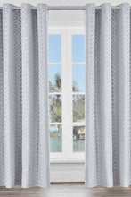 تنزيل الصورة على معرض الصور، Redtag-Grey-2-Piece-Geometric-Jacquard-Curtain-Curtains-Home-Bedroom-
