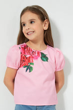 Load image into Gallery viewer, Redtag-Pink-Printed-Blouse-Colour:Pink,-Filter:Girls-(2-to-8-Yrs),-Girls-Blouses,-New-In,-New-In-GIR,-Non-Sale,-S22B,-Section:Kidswear-Girls-2 to 8 Years
