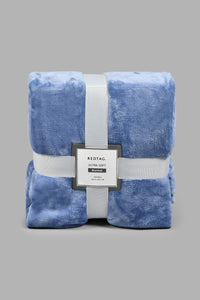 Redtag-Blue-Ultra-Soft-Blanket-(Double-Size)-Colour:Blue,-Filter:Home-Bedroom,-HMW-BED-Blankets,-New-In,-New-In-HMW-BED,-Non-Sale,-S22B,-Section:Homewares-Home-Bedroom-