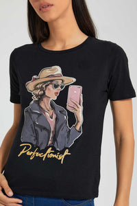 Redtag-White-Graphic-Print-T-Shirt-Active-Tees-Women's-